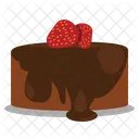 Chocolate Bolo Morango Icon