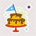 Bolo Delicioso Bolo De Camada Bolo De Independencia Ícone