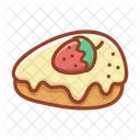 Bolo De Queijo De Morango Bolo Padaria Icon