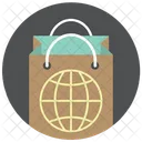 Bolsa Globo Terraqueo Papel Icon