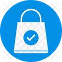 Comprar Seguro Bolsa De Compras Icono