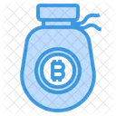 Bolsa de dinero bitcoin  Icono