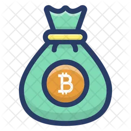 Saco de dinero bitcoin  Icono