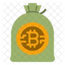 Bolsa de dinero bitcoin  Icono