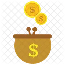 Bolsa De Dinheiro Cartao Visa Mastercard Ícone