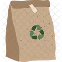 Bolsa De Papel Cero Residuos Pensar En Verde Icono
