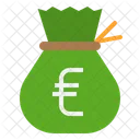 Bolsa de dinero euro  Icono