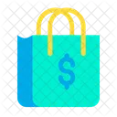 Bolsa Dolar Compras Icono