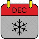 Navidad Mes De Diciembre Calendario Navideno Icono