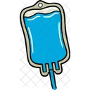 Bolsa de solución salina  Icono