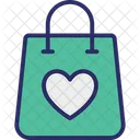 Bolso De Mano Corazon Bolsa De Compras Icono