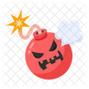 Check This Scary Flat Sticker Of Bomb Icon