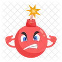 Check This Scary Flat Sticker Of Bomb Icon
