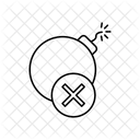 Bomb Cross Sign  Icon
