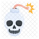 Check This Scary Flat Sticker Of Bomb Icon