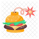 Check This Scary Flat Sticker Of Bomb Icon