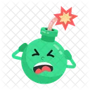 Check This Scary Flat Sticker Of Bomb Icon