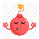 Check This Scary Flat Sticker Of Bomb Icon