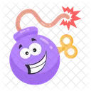 Check This Scary Flat Sticker Of Bomb Icon