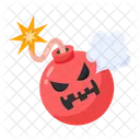 Check This Scary Flat Sticker Of Bomb Icon