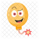 Check This Scary Flat Sticker Of Bomb Icon