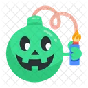 Check This Scary Flat Sticker Of Bomb Icon