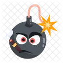 Check This Scary Flat Sticker Of Bomb Icon