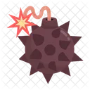 Check This Scary Flat Sticker Of Bomb Icon