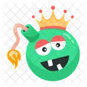 Check This Scary Flat Sticker Of Bomb Icon