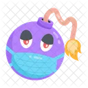 Check This Scary Flat Sticker Of Bomb Icon