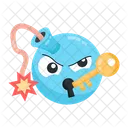 Check This Scary Flat Sticker Of Bomb Icon