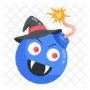Check This Scary Flat Sticker Of Bomb Icon
