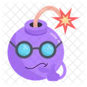 Check This Scary Flat Sticker Of Bomb Icon