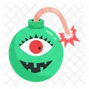 Check This Scary Flat Sticker Of Bomb Icon