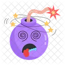 Check This Scary Flat Sticker Of Bomb Icon
