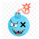 Check This Scary Flat Sticker Of Bomb Icon