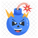 Check This Scary Flat Sticker Of Bomb Icon