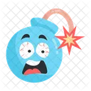 Check This Scary Flat Sticker Of Bomb Icon