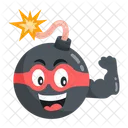 Check This Scary Flat Sticker Of Bomb Icon