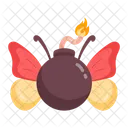 Check This Scary Flat Sticker Of Bomb Icon