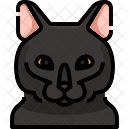 Maine coon cat icon, flat style 14208397 Vector Art at Vecteezy