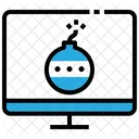 Hacker Bombe Schaden Symbol