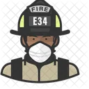 Avatar Bombero Negro Icon