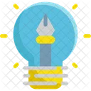 Bombilla Pluma Grafico Icon