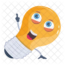 Bombilla Emoji Icono