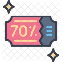 Bon Coupon Reduction Icône