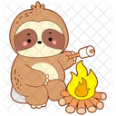 Bon Fire Marshmallow Camping Icon