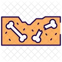Bone in soil  Icon
