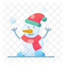 Boneco De Neve Natal Inverno Ícone