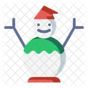 Decoracao Neve Boneco De Neve Icon